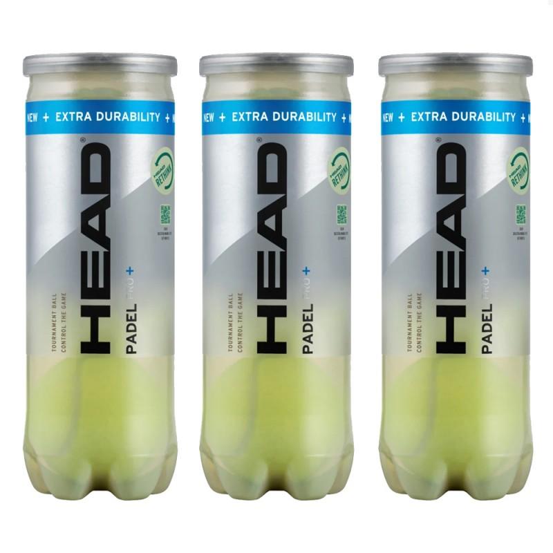 PACK 6 BOTES DE 3 PELOTAS HEAD PADEL PRO
